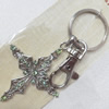 Zinc Alloy keyring Jewelry Chains, width:50mm, Length Approx:9.5cm, Sold by PC