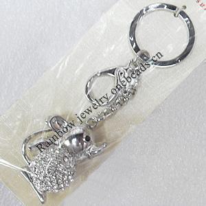 Zinc Alloy keyring Jewelry Chains, width:33mm, Length Approx:12cm, Sold by PC