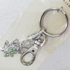 Zinc Alloy keyring Jewelry Chains, width:18mm, Length Approx:8cm, Sold by PC