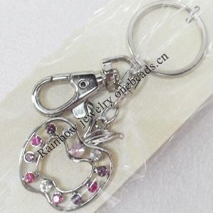 Zinc Alloy keyring Jewelry Chains, width:33mm, Length Approx:9cm, Sold by PC