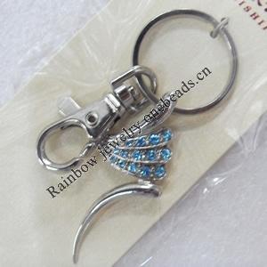 Zinc Alloy keyring Jewelry Chains, width:25mm, Length Approx:8cm, Sold by PC