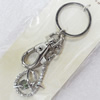 Zinc Alloy keyring Jewelry Chains, width:20mm, Length Approx:8.5cm, Sold by PC