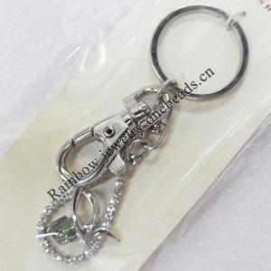 Zinc Alloy keyring Jewelry Chains, width:20mm, Length Approx:8.5cm, Sold by PC