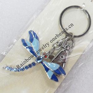 Zinc Alloy keyring Jewelry Chains, width:48mm, Length Approx:9.5cm, Sold by PC