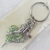 Zinc Alloy keyring Jewelry Chains, width:28mm, Length Approx:9.5cm, Sold by PC