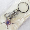 Zinc Alloy keyring Jewelry Chains, width:34mm, Length Approx:8.5cm, Sold by PC