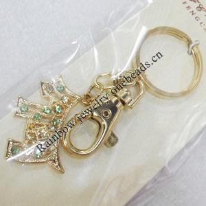Zinc Alloy keyring Jewelry Chains, width:34mm, Length Approx:9cm, Sold by PC