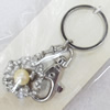 Zinc Alloy keyring Jewelry Chains, width:26mm, Length Approx:8.2cm, Sold by PC