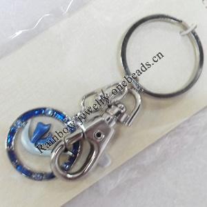 Zinc Alloy keyring Jewelry Chains, width:25mm, Length Approx:8cm, Sold by PC