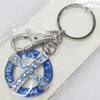 Zinc Alloy keyring Jewelry Chains, width:36mm, Length Approx:9cm, Sold by PC