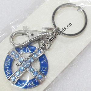 Zinc Alloy keyring Jewelry Chains, width:36mm, Length Approx:9cm, Sold by PC
