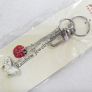 Zinc Alloy keyring Jewelry Chains, width:24mm, Length Approx:11cm, Sold by PC