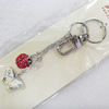 Zinc Alloy keyring Jewelry Chains, width:24mm, Length Approx:11cm, Sold by PC