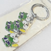 Zinc Alloy keyring Jewelry Chains, Frog, width:22mm, Length Approx:10cm, Sold by PC