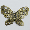 Iron Jewelry Finding Pendant Lead-free, Butterfly 92x63mm Hole:4mm, Sold by Bag
