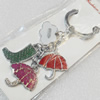 Zinc Alloy keyring Jewelry Chains, width:25mm, Length Approx:10cm, Sold by PC