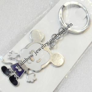 Zinc Alloy keyring Jewelry Chains, width:40mm, Length Approx:11cm, Sold by PC