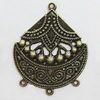 Iron Jewelry Finding Connectors Lead-free, 38x30mm Hole:1mm, Sold by Bag