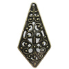 Iron Jewelry Finding Pendants Lead-free, 45x24mm Hole:1mm, Sold by Bag
