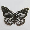 Iron Jewelry Finding Connectors Lead-free, Butterfly 50x34mm, Sold by Bag