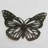 Iron Jewelry Finding Connectors Lead-free, Butterfly 50x34mm, Sold by Bag