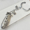 Zinc Alloy keyring Jewelry Chains, width:13mm, Length Approx:12cm, Sold by PC