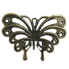 Iron Jewelry Finding Connectors Lead-free, Butterfly 56x40mm, Sold by Bag