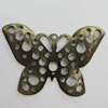 Iron Jewelry Finding Connectors Lead-free, Butterfly 45x31mm Hole:2mm, Sold by Bag