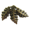 Iron Jewelry Finding Pendants Lead-free, Leaf 61x44mm Hole:3mm, Sold by Bag