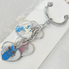 Zinc Alloy keyring Jewelry Chains, width:23mm, Length Approx:10cm, Sold by PC