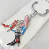 Zinc Alloy keyring Jewelry Chains, width:18mm, Length Approx:10cm, Sold by PC