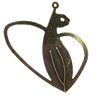 Iron Jewelry Finding Pendants Lead-free, 55x45mm Hole:1.5mm, Sold by Bag