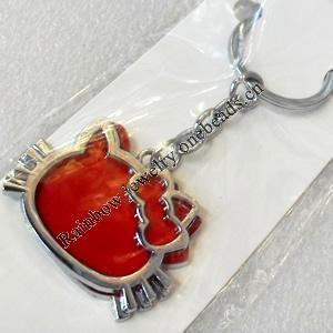 Zinc Alloy keyring Jewelry Chains, width:42mm, Length Approx:8.5cm, Sold by PC