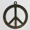 Iron Jewelry Finding Pendants Lead-free, 36x32mm Hole:2mm, Sold by Bag