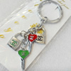 Zinc Alloy keyring Jewelry Chains, width:13mm, Length Approx:10cm, Sold by PC