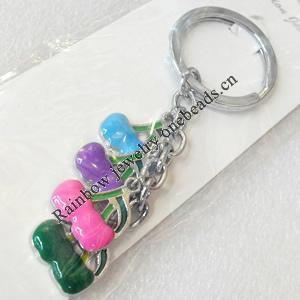 Zinc Alloy keyring Jewelry Chains, width:18mm, Length Approx:10cm, Sold by PC