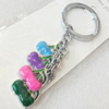 Zinc Alloy keyring Jewelry Chains, width:18mm, Length Approx:10cm, Sold by PC