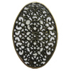 Iron Jewelry Finding Pendants Lead-free, Flat Oval 56x38mm, Sold by Bag