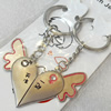 Zinc Alloy keyring Jewelry Chains, width:57mm, Length Approx:9cm, Sold by Pair