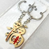 Zinc Alloy keyring Jewelry Chains, width:35mm, Length Approx:8.5cm, Sold by Pair