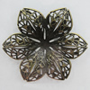 Iron Jewelry Finding Pendants Lead-free, Flower 42mm, Sold by Bag