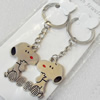 Zinc Alloy keyring Jewelry Chains, width:26mm, Length Approx:9cm, Sold by Pair