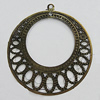 Iron Jewelry Finding Pendants Lead-free, 51x47mm Hole:2mm, Sold by Bag