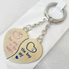 Zinc Alloy keyring Jewelry Chains, width:45mm, Length Approx:9.5cm, Sold by Pair