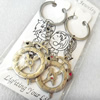 Zinc Alloy keyring Jewelry Chains, width:30mm, Length Approx:9.5cm, Sold by Pair