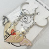 Zinc Alloy keyring Jewelry Chains, width:63mm, Length Approx:8.5cm, Sold by Pair