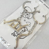 Zinc Alloy keyring Jewelry Chains, width:42mm, Length Approx:9.5cm, Sold by Pair