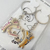 Zinc Alloy keyring Jewelry Chains, width:30mm, Length Approx:9cm, Sold by Pair