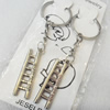 Zinc Alloy keyring Jewelry Chains, width:12mm, Length Approx:9.5cm, Sold by Pair