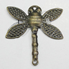 Iron Jewelry Finding Connectors Lead-free, Butterfly 26x23mm Hole:0.5mm, Sold by Bag